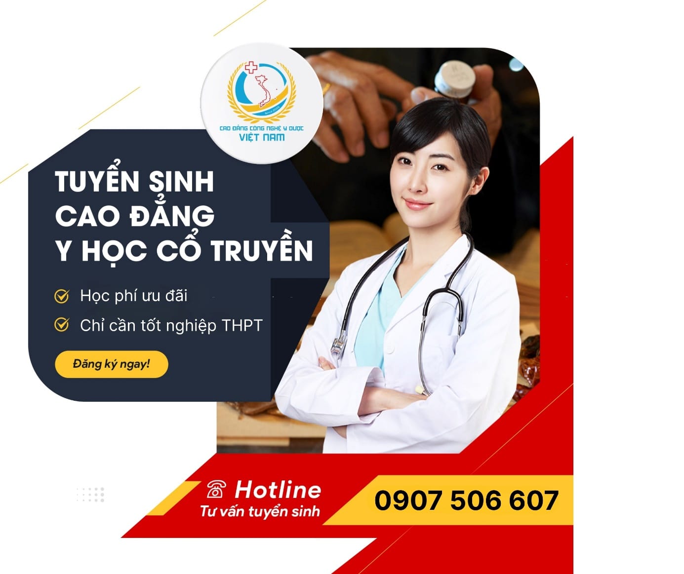 Hồ sơ xét tuyển Cao đẳng YHCT năm 2025 tại Cần Thơ bao gồm những thủ tục nào?